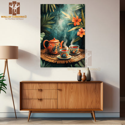 Sri Lankan Tea Set High Quality Unframed Poster Print & Waterproof Poster Print Wall Décor