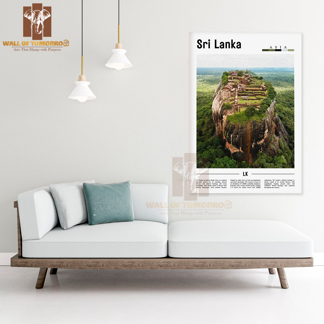 Sri Lanka, Sigiriya Travel High Quality Unframed Poster Print & Waterproof Poster Print Wall Décor