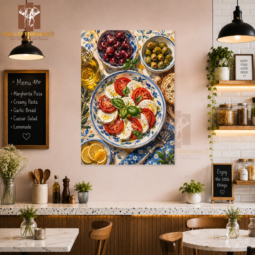 Food on Table with Olives Kitchen & Restaurant High Quality Unframed Poster Print & Waterproof Poster Print Wall Décor in Sri Lanka