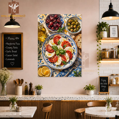 Food on Table with Olives Kitchen & Restaurant High Quality Unframed Poster Print & Waterproof Poster Print Wall Décor in Sri Lanka