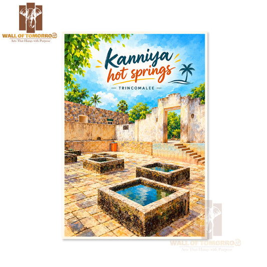 Kanniya Hot Springs Trincomalee Sri Lanka Travel High Quality Unframed Poster Print & Laminated Poster Print Wall Décor