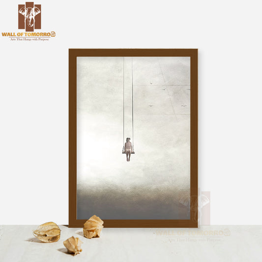 Relaxing Thoughts Painting High Quality Glass Frame Wall Décor