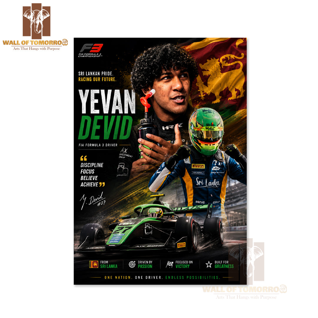 Yevan Devid Sri Lanknkan F3 Driver High Quality Unframed Poster Print & Waterproof Poster Print Wall Décor