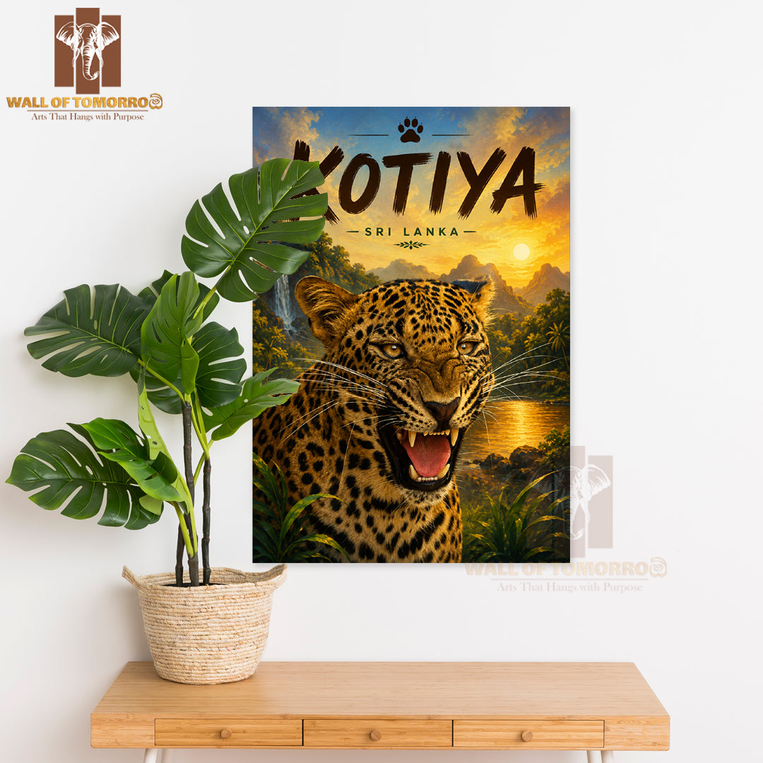 Leopard (Kotiya) Sri Lanka Travel Animals High Quality Unframed Poster Print & Laminated Poster Print Wall Décor