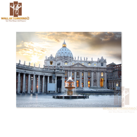 Basilica Di San Pietro, Vatican, Rome, Italy High Quality Unframed Poster Print & Waterproof Poster Print Wall Décor