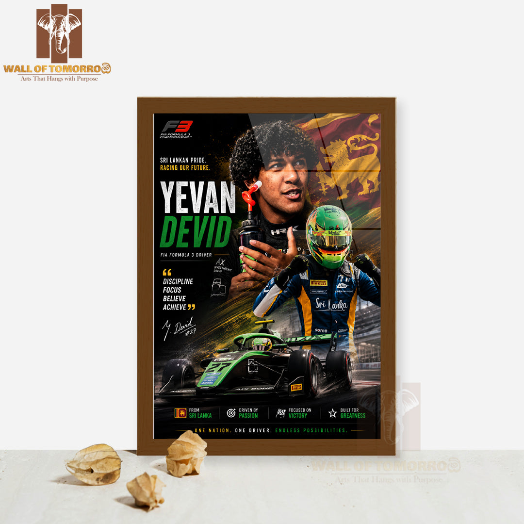 Yevan Devid Sri Lanknkan F3 Driver High Quality Glass Frame Wall Décor