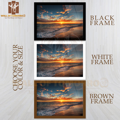 Sea Sunset Scenery Photograph High Quality Unframed Poster Print & Waterproof Poster Print Wall Décor