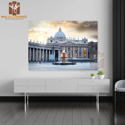 Basilica Di San Pietro, Vatican, Rome, Italy High Quality Unframed Poster Print & Waterproof Poster Print Wall Décor