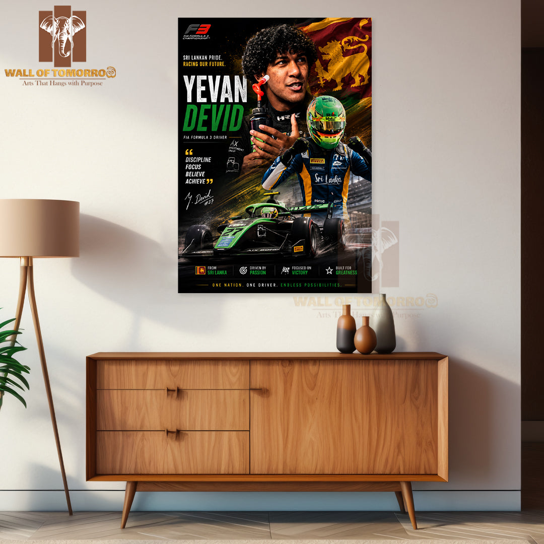 Yevan Devid Sri Lanknkan F3 Driver High Quality Unframed Poster Print & Waterproof Poster Print Wall Décor