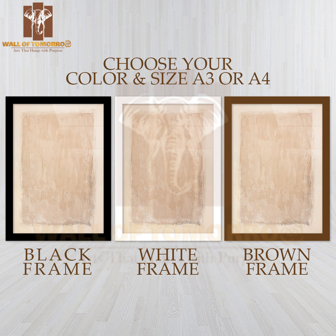 Gentle Mirage Neutral Art High Quality Glass Frame Wall Décor