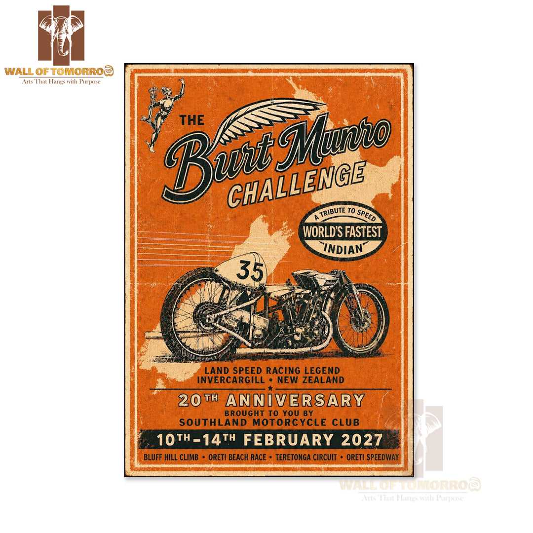 The Burt Munro Challenge Bike High Quality Unframed Poster Print & Laminated Poster Print Wall Décor in Sri Lanka