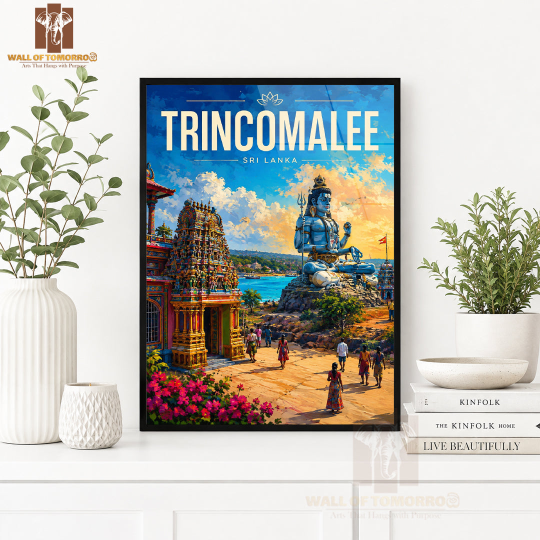 Trincomalee Sri Lanka Travel High Quality Glass Frame Wall Décor