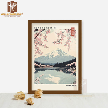 Yama No Keshiki Japandi Elegance Art High Quality Glass Frame Wall Décor