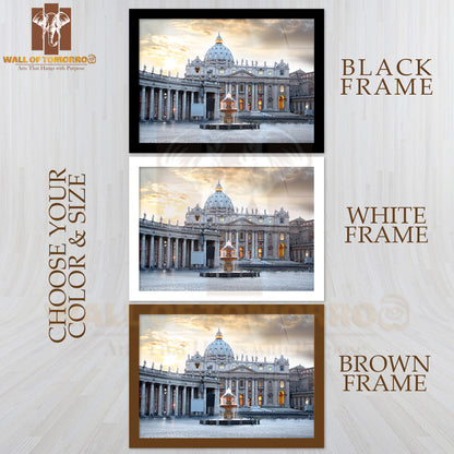Basilica Di San Pietro, Vatican, Rome, Italy High Quality Unframed Poster Print & Waterproof Poster Print Wall Décor