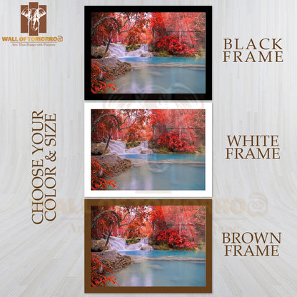 Waterfall In Rain Forest Photography High Quality Unframed Poster Print & Waterproof Poster Print Wall Décor