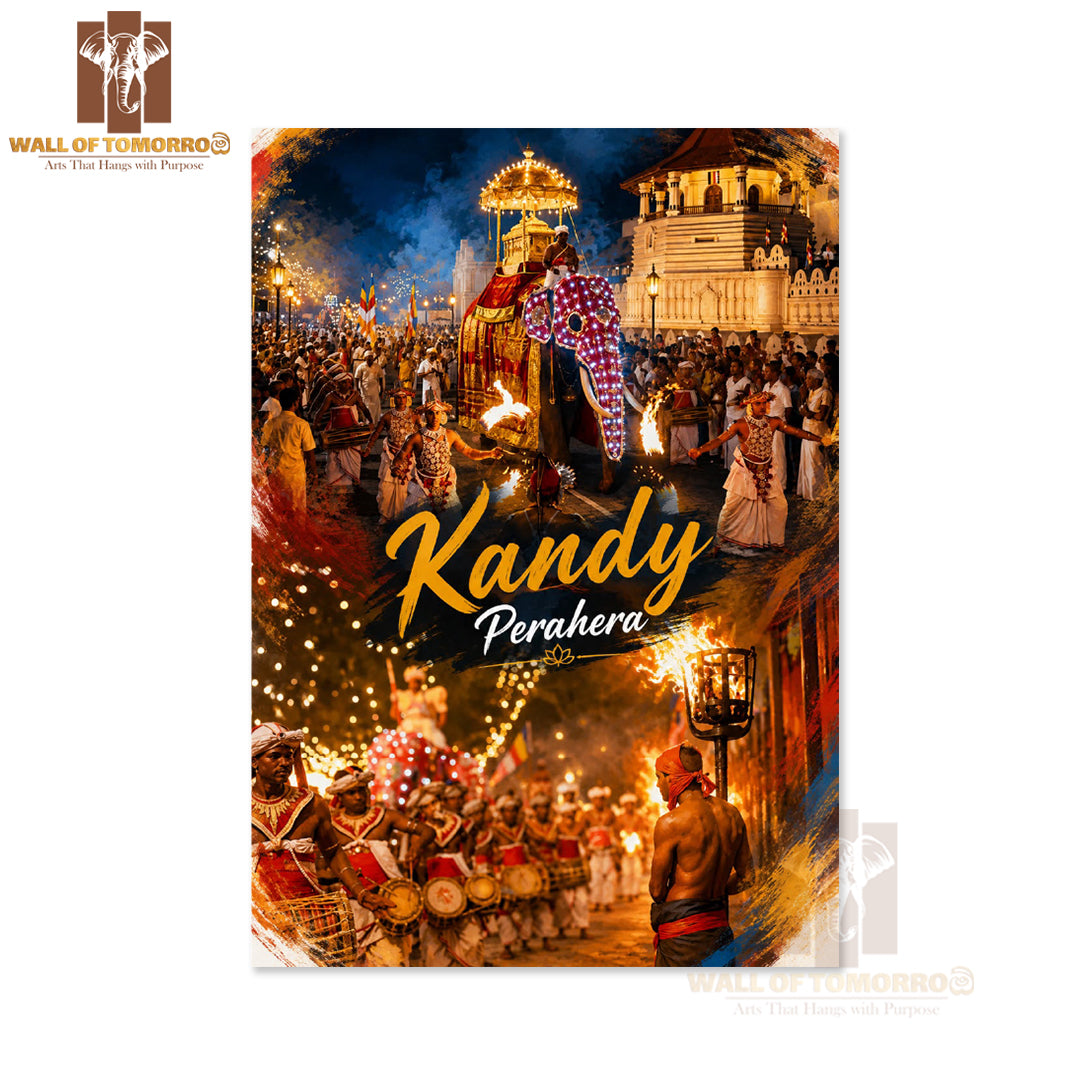 Kandy Perahera Sri Lanka Travel High Quality Unframed Poster Print & Laminated Poster Print Wall Décor