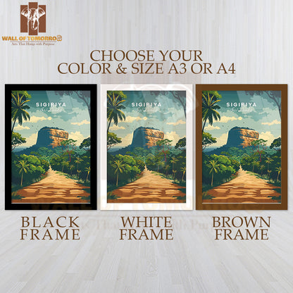 Sri Lanka Travel Sigiriya High Quality Glass Frame Wall Décor