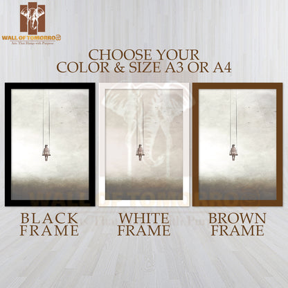 Relaxing Thoughts Painting High Quality Glass Frame Wall Décor