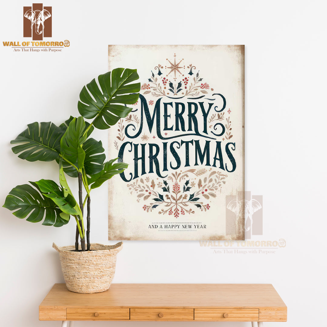 Merry Christmas High Quality Unframed Poster Print & Waterproof Poster Print Wall Décor