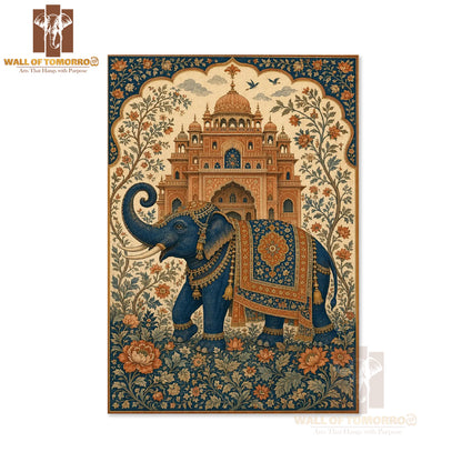 Richly Decorated Blue Elephant Animals High Quality Unframed Poster Print & Laminated Poster Print Wall Décor in Sri Lanka