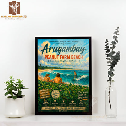 The Magic of Arugambay Peanut Farm Beach Travel High Quality Glass Frame Wall Décor