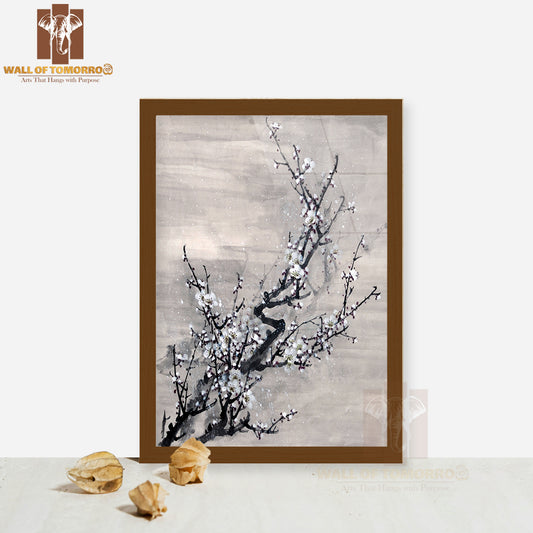 Plum Blossom Traditional Chinese Painting High Quality Glass Frame Wall Décor