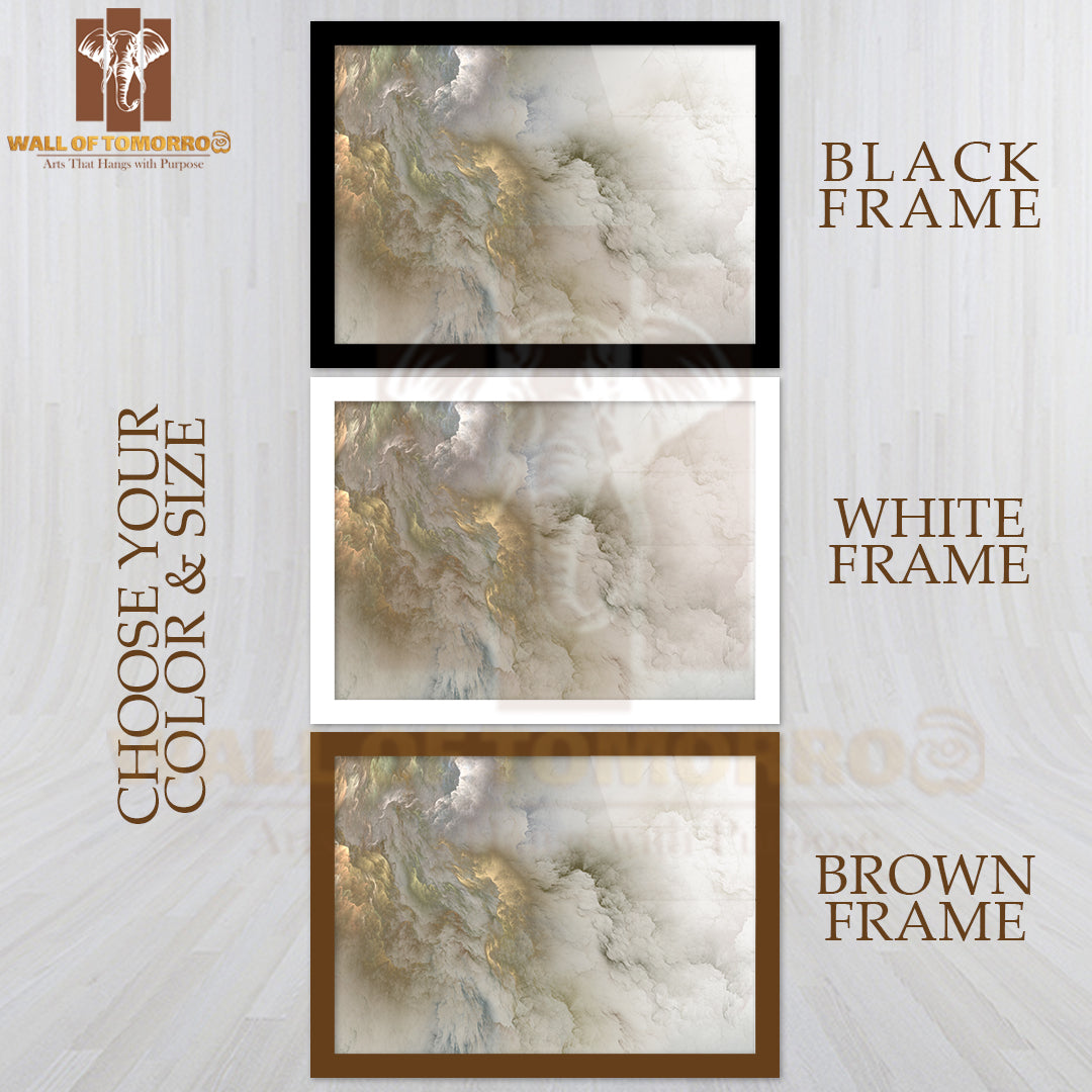 The Colors in the Series, Fancy Paint White Abstract High Quality Unframed Poster Print & Waterproof Poster Print Wall Décor