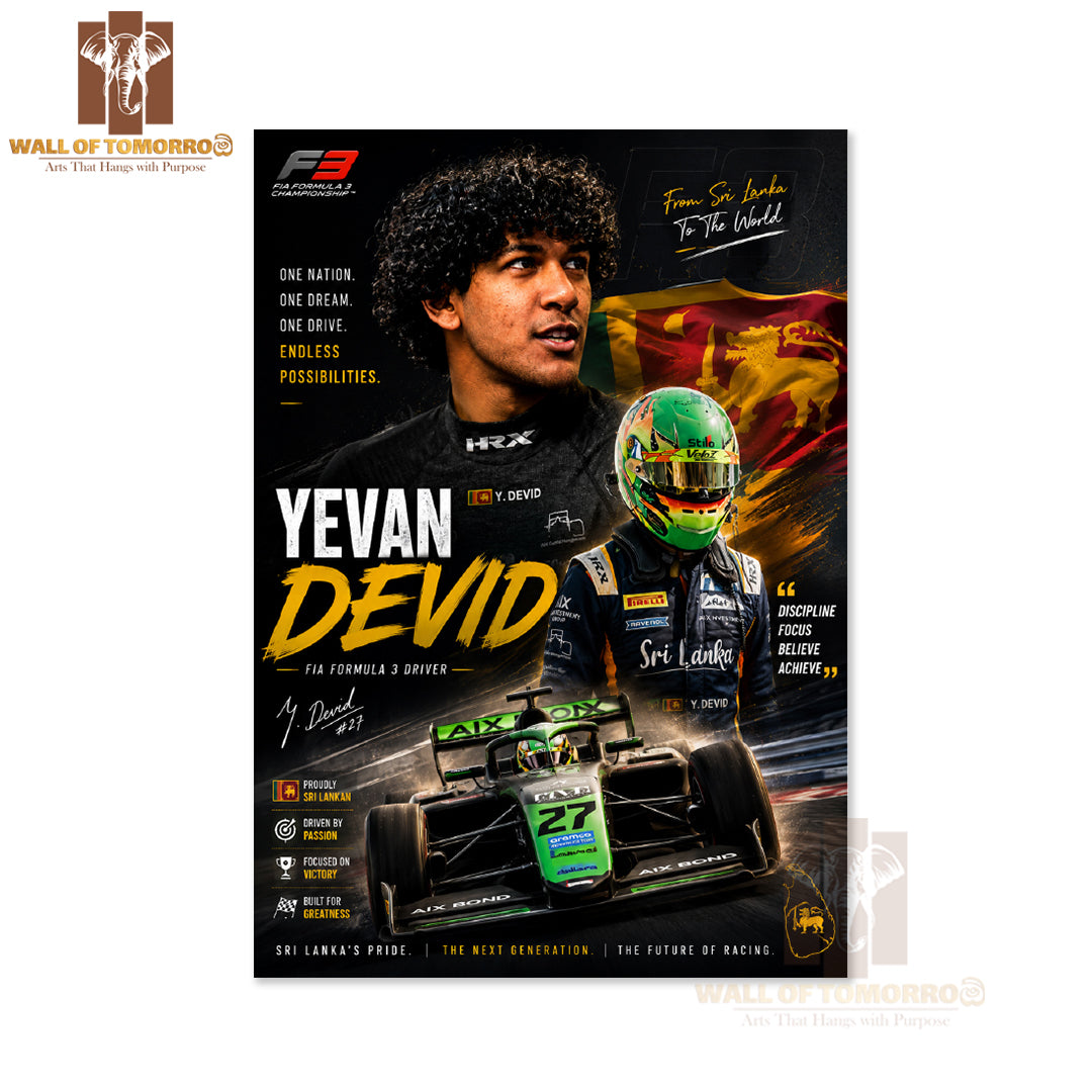 Yevan Devid Sri Lanknkan F3 Driver High Quality Unframed Poster Print & Waterproof Poster Print Wall Décor