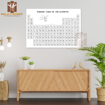 Periodic Table of The Elements Educational High Quality Unframed Poster Print & Waterproof Poster Print Wall Décor