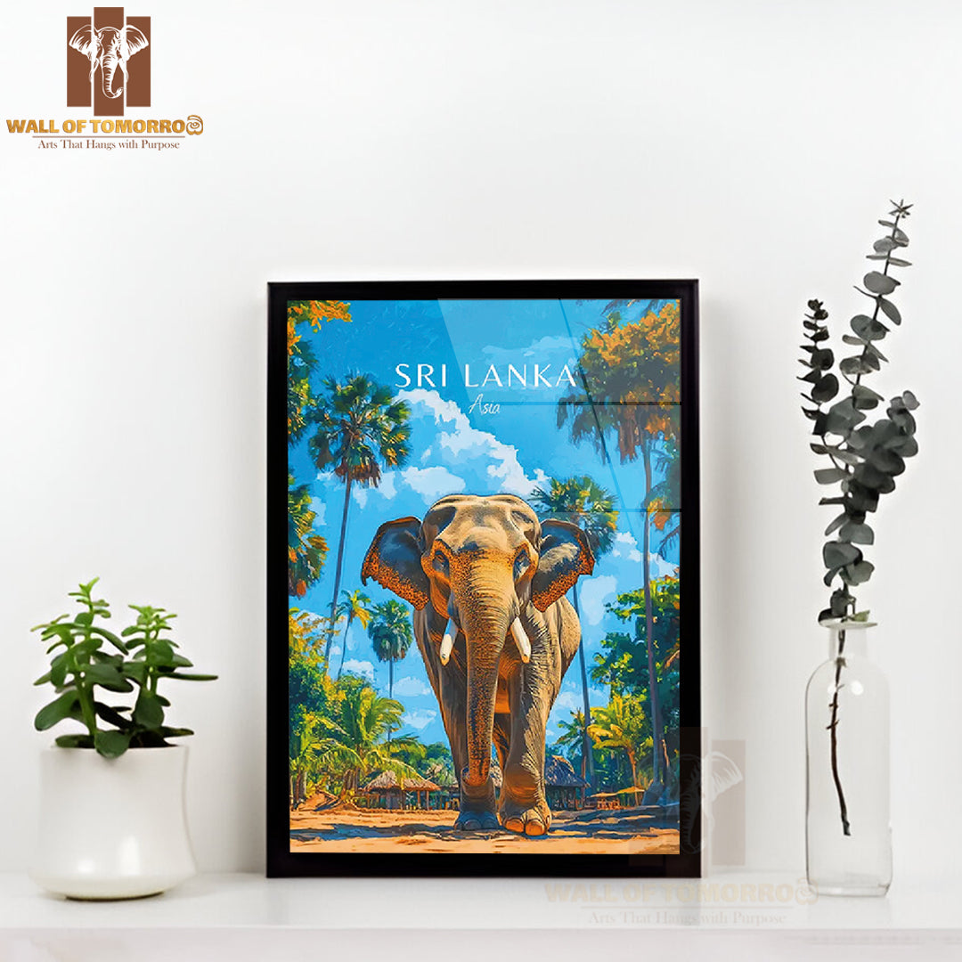 Sri Lanka Travel Asia High Quality Glass Frame Wall Décor