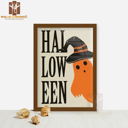 Witch Hat, Autumn High Quality Glass Frame Wall Décor