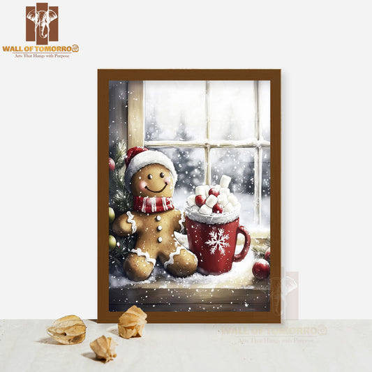 The Season Gingerbread Coffee High Quality Glass Frame Wall Décor