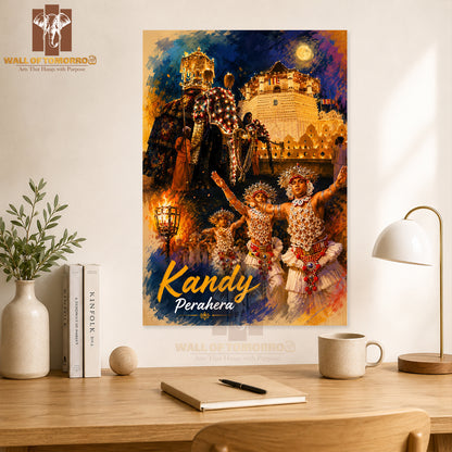 Kandy Perahera Sri Lanka Travel High Quality Unframed Poster Print & Laminated Poster Print Wall Décor