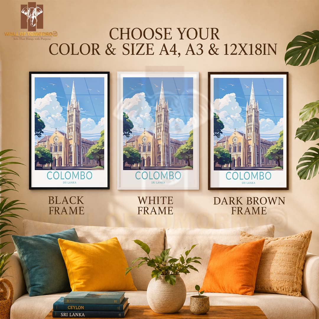 Colombo Sri Lanka Travel High Quality Glass Frame Wall Décor