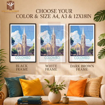 Colombo Sri Lanka Travel High Quality Glass Frame Wall Décor