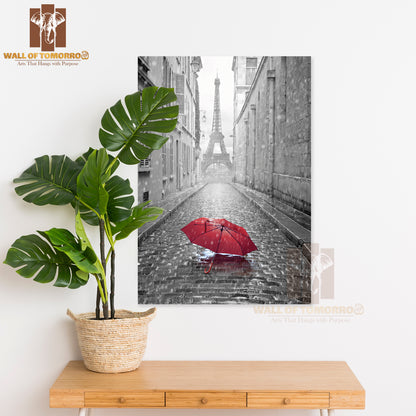 Eiffel Tower View from the Street of Paris High Quality Unframed Poster Print & Waterproof Poster Print Wall Décor