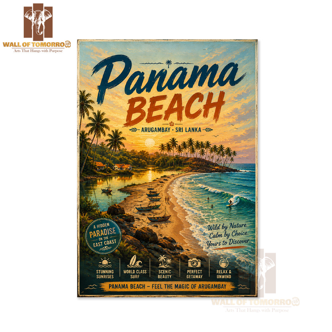Paradise at Panama Beach, Arugambay Travel High Quality Unframed Poster Print & Waterproof Poster Print Wall Décor