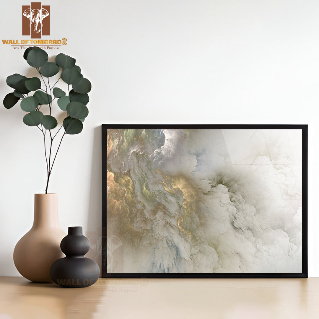 The Colors in the Series, Fancy Paint White Abstract High Quality Unframed Poster Print & Waterproof Poster Print Wall Décor