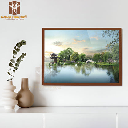 Lake With Trees Around High Quality Unframed Poster Print & Waterproof Poster Print Wall Décor