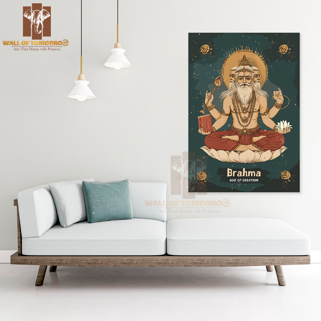 Brahma Religious High Quality Unframed Poster Print & Waterproof Poster Print Wall Décor in Sri Lanka