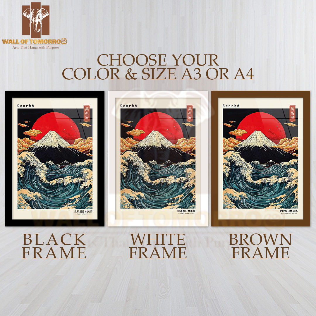 Sancho Japandi Elegance Art High Quality Glass Frame Wall Décor