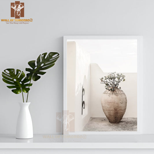 Flower Vase Faded High Quality Glass Frame Wall Décor