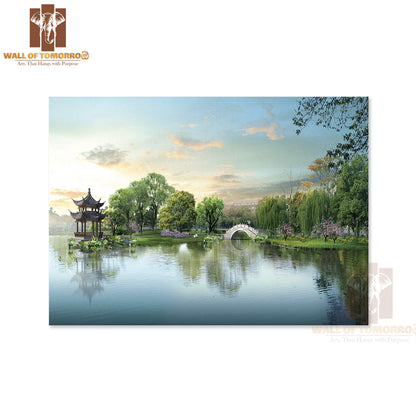 Lake With Trees Around High Quality Unframed Poster Print & Waterproof Poster Print Wall Décor