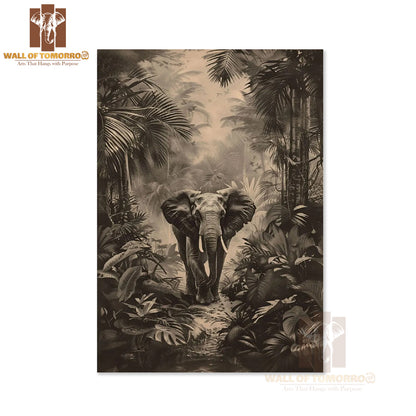 A Majestic Elephant Walks Toward The Viewer Animals High Quality Unframed Poster Print & Laminated Poster Print Wall Décor in Sri Lanka