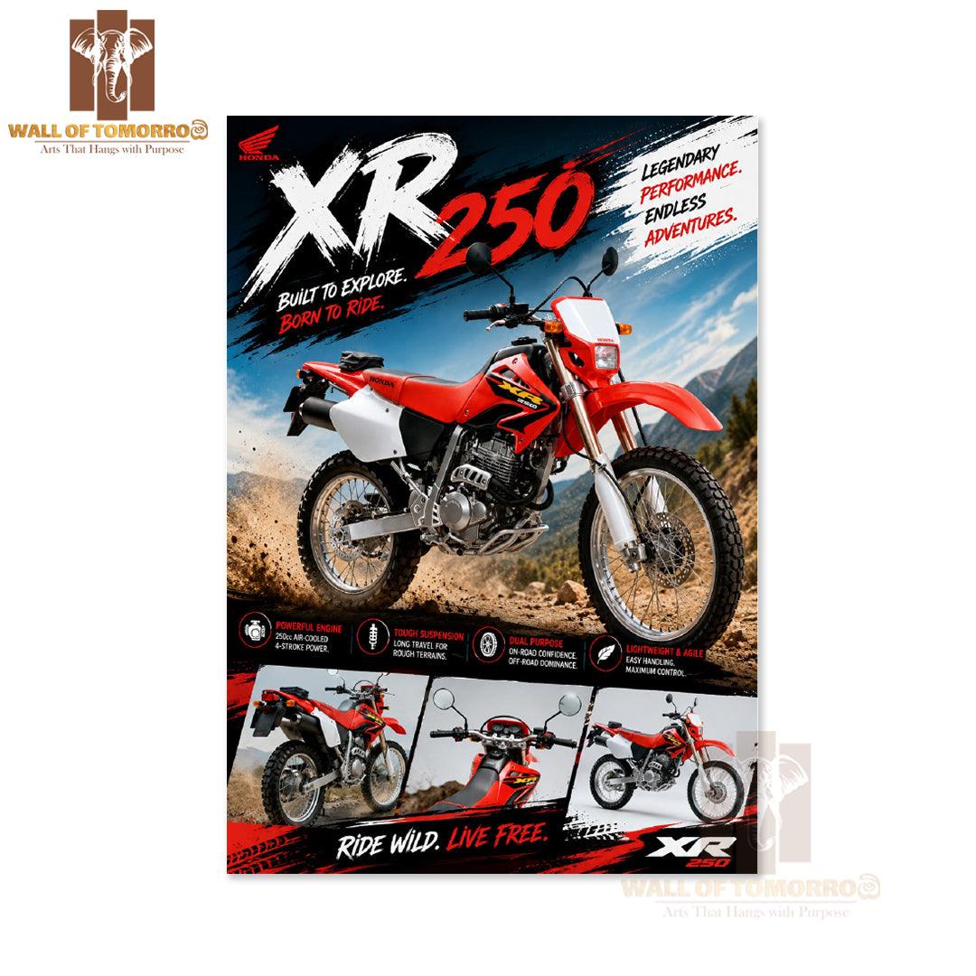 Honda XR Bike High Quality Unframed Poster Print & Waterproof Poster Print Wall Décor in Sri Lanka (Copy)
