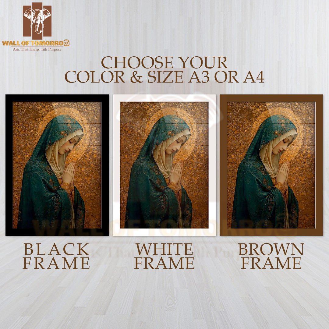 Mother Mary Religious High Quality Glass Frame Wall Décors in Sri Lanka