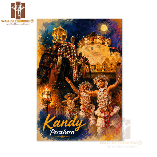 Kandy Perahera Sri Lanka Travel High Quality Unframed Poster Print & Laminated Poster Print Wall Décor