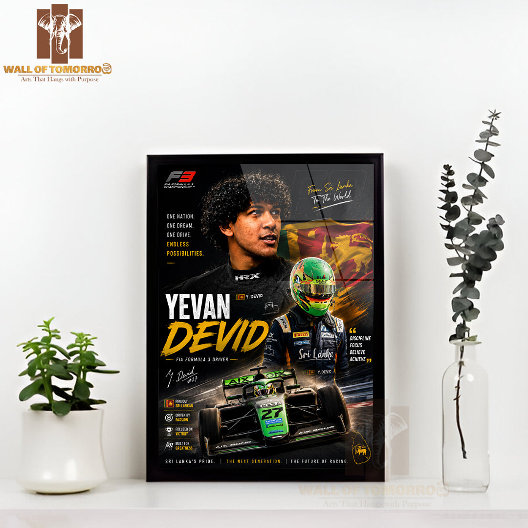 Yevan Devid Sri Lanknkan F3 Driver High Quality Glass Frame Wall Décor