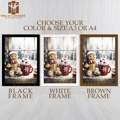 The Season Gingerbread Coffee High Quality Glass Frame Wall Décor