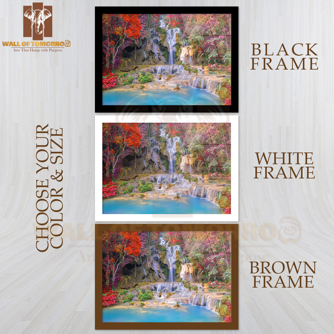 Beautiful Waterfall in Rain Forest High Quality Unframed Poster Print & Waterproof Poster Print Wall Décor
